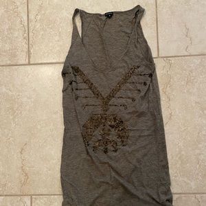 Beaded long fitted tank